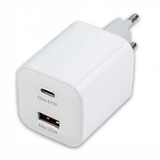 Мережевий зарядний пристрій 67W 2 в 1 USB-A/Type-C - фото 2