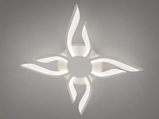 Оригінальна led люстра з пультом, диммером, підсвіткою, 67W, біла - фото 4