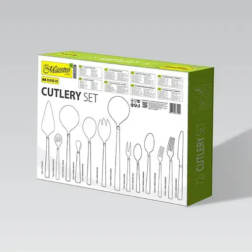 Набор столовых приборов Maestro MR-1517G-72, 72 предмета - фото 6