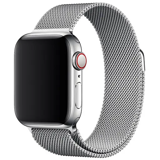 Ремінець Milanese Loop Design для Apple Watch 38/40/41/42mm(ser.10) Срібний
