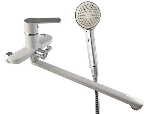 Смеситель для ванны длинный гусак Ø35 Frap 1/10 F2231 Белый - фото 1