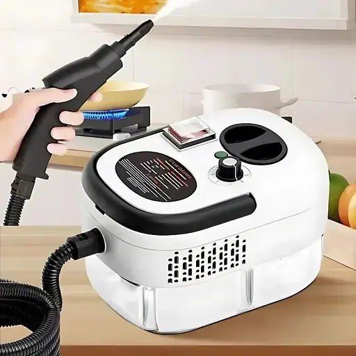 Багатофункціональний пароочисник Steam Cleaner 2500W бак 900 мл з набором насадок 10 в 1  Білий/Чорний - фото 3