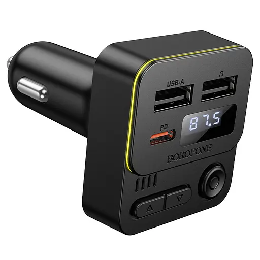 АЗУ FM модулятор Borofone BC60 Hero 35W (2USB-A/1C) - фото 6