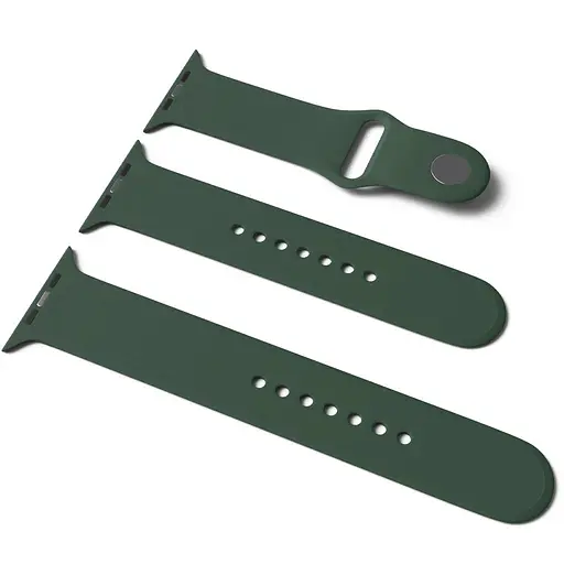 Силиконовый ремешок для Apple Watch Sport Band 42(ser.1-3)/44/45/46/49mm (S/M&M/L) 3pcs Зеленый / Army green