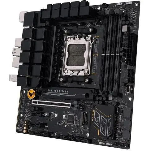 Материнская плата Asus AM5 TUF Gaming B650M-E, B650, 4xDDR5, Int.Video (CPU), 4xSATA3, 2xM.2, 1xPCI-E 4.0 16x, 2xPCI-E 4.0 1x, Realtek 7. 6xUSB3.2/6xUSB2.0, HDMI/2xDP, MicroATX - фото 4