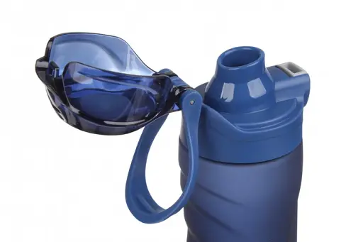 Пляшка для води спорт пластик 600 мл Laprida синя 23 см х 6 см (67-2823) - фото 4