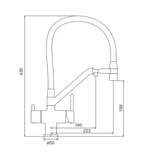 Змішувач для кухні Gappo з виходом для питної води G4398-89 - фото 9