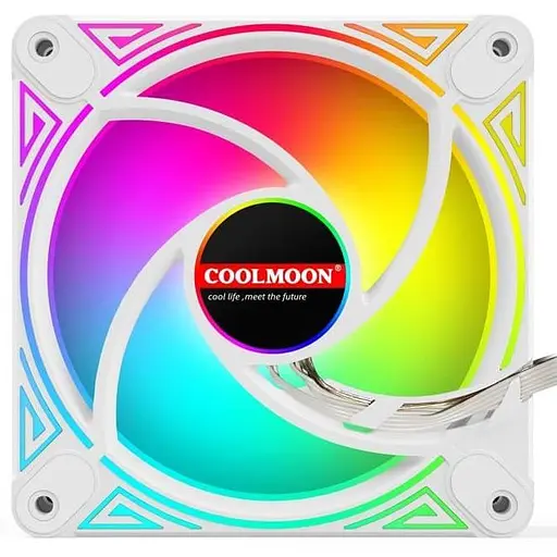 Вентилятор Coolmoon 120мм CM-DM1-W Forward (CM-DM1-W-F) White - фото 3
