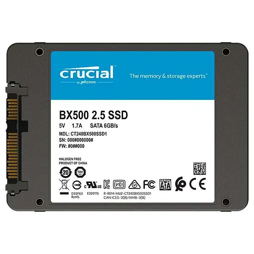 Накопитель SSD Crucial Sata 2.5" 480Gb BX500 500 512 (CT480BX500SSD1) Б/у - фото 2