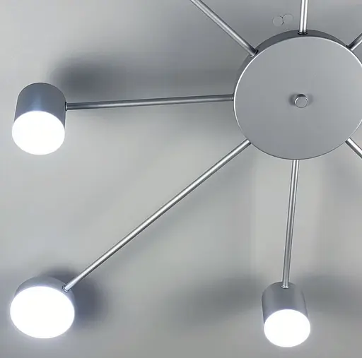 Стельовий світлодіодний світильник срібного кольору Line.F DE 34/8 CR - фото 4