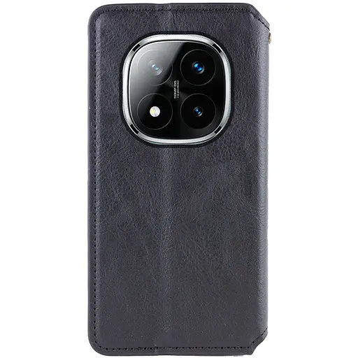 Чохол-книжка Getman шкіряний Cubic PU для Xiaomi Redmi Note 14 Pro 4G Чорний - фото 3