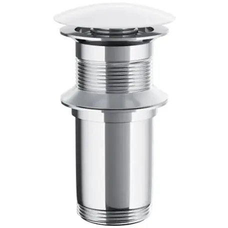 Донний клапан для умивальника Corsan click-clack white без переливу MU03WH, Білий - фото 1