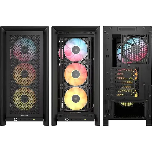 Корпус Corsair FRAME 4000D LCD RS ARGB из закаленного стекла без блока питания, черный (CC-9011326-WW) - фото 2