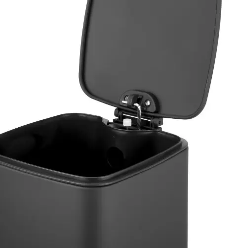 Мусорное ведро Zerix Kubix-TC0106 Black с плавным закрытием квадратное 6 л черный (ZX5890)  - фото 2