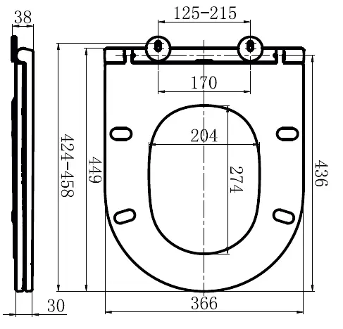 Сиденье для унитаза Am.Pm Inspire с микролифтом быстросъемное белый C507853WH, Белый - фото 2