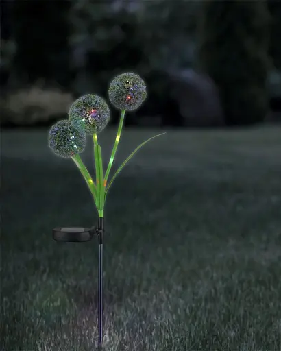 Вуличний світильник на сонячній батареї Goldlux 329516 Allium Color LED 6500K IP44 зелений - фото 2