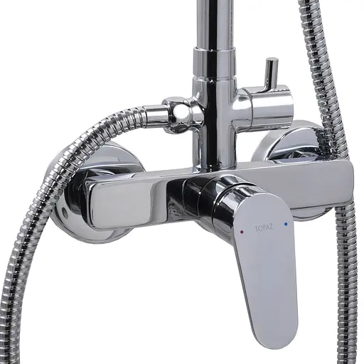 Душова система Topaz Capri TCA 15702-H37 комплект Н-130см, Хром - фото 3