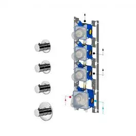 Термостат для душу/ванни Paffoni Modular Box chrome MDE019CR+MDBOX019, Хром - фото 1