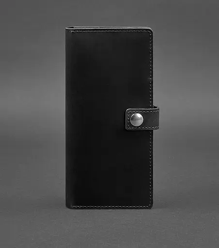 Кожаный Тревел-кейс (органайзер для документов) 6.0 черный Crazy Horse - фото 1