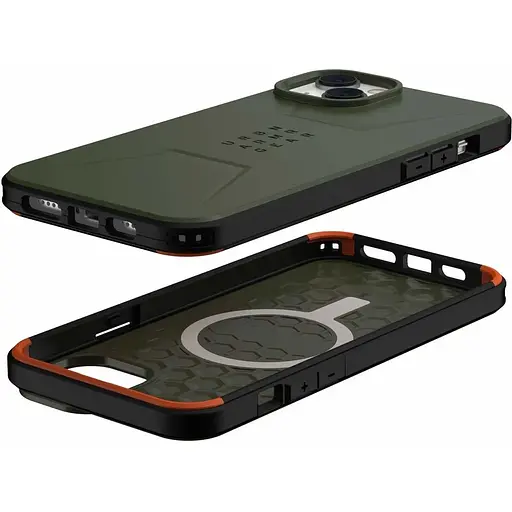 Оригінальний протиударний чохол UAG Civilian MagSafe для iPhone 14 Pro (6.1") Olive (114042117272) - фото 7