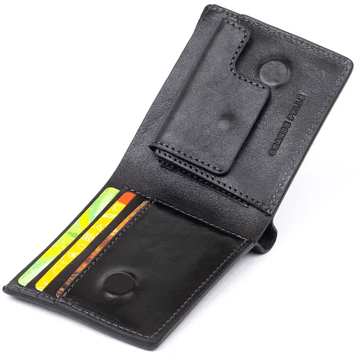 Мужской кожаный кошелек Grande Pelle 7.5х10х2.5 см acs0015040 - фото 3