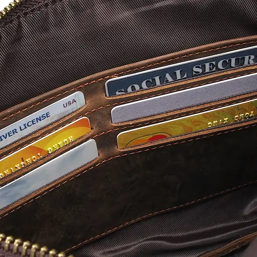 Кожаная барсетка мужская Vintage 26х16,5х2 см acs0015259 - фото 6