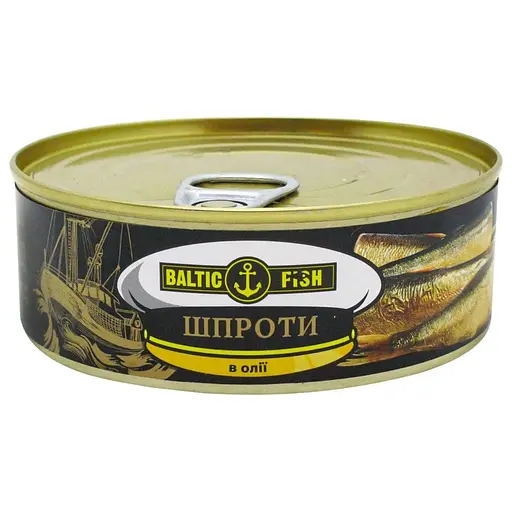 Шпроты Baltic Fish в масле ж / б ключ 240 г