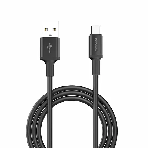 Кабель Winso Pro USB to Type-C TPE 1,2м чорний(222123B) - фото 1