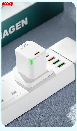 Зарядний пристрій із підсвіткою XO CE06 30 W блок живлення 1 вихід USB-C - фото 4