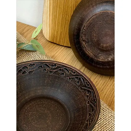 Піала керамічна (глиняна) різьблена Декор 500 мл - фото 4