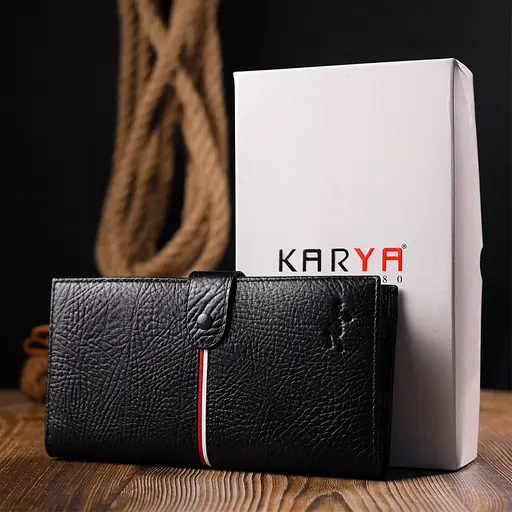 Шкіряний клатч KARYA 19.5х10,3х3 см acs0023978 - фото 10