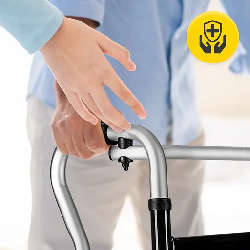 Реабилитационные ходунки 4FIZJO регулируемые, с колесиками Silver/Black (P-5905973406468) - фото 2