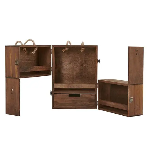 Кемпінгова етажерка з полицями Naturehike CNH22JU018 натуральне дерево - фото 3