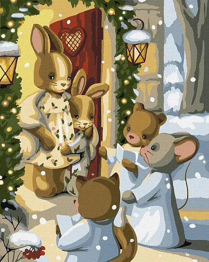 Набор для росписи по номерам Магия колядок, 40x50 см, КНО6551