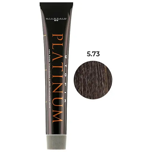 Професійна крем-фарба для волосся Hipertin Platinum 5.73 світлий шатен пісочно-золотистий 60 мл - фото 1
