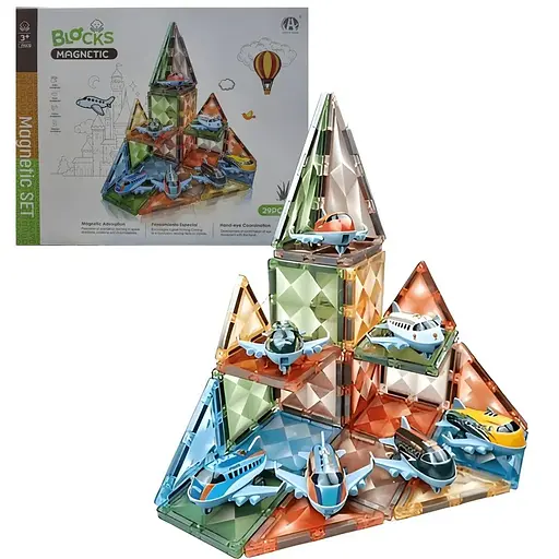 Конструктор магнітний Літачки DIY Magnetic Building Blocks на 29 деталей (СН1212)