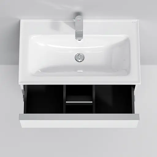 Тумба з умивальником AM.PM X-Joy S підвісна 80 см 2 ящики білий MTA-FHX0802WG-WCC0802WG Білий - фото 4