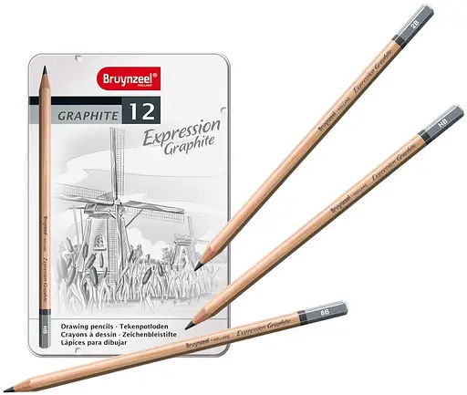 Набір графітних олівців EXPRESSION 12 кольорів Bruynzeel - фото 1