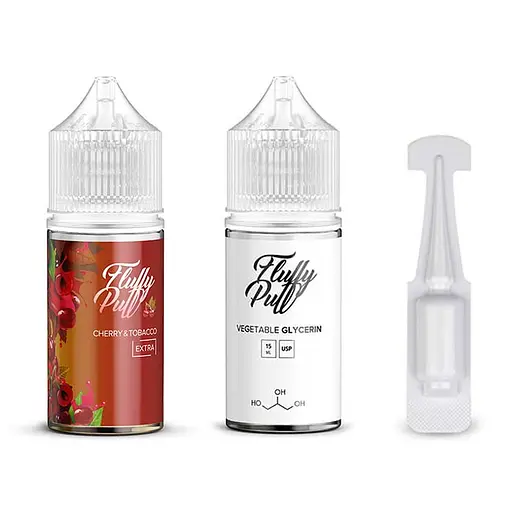 Набор компонентов для самозамеса солевой заправки Fluffy Puff 30 мл Cherry Tobacco, 0-50 мг (15738)