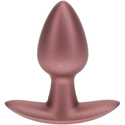 Анальна пробка Ouch! Smooth Anal Plug Metallic S 6.5 см (рожеве золото)