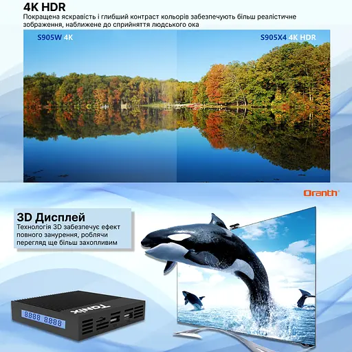 Смарт ТВ приставка Tanix TX4 4/64GB Amlogic S905X4 Android TV 11, медіаплеєр 4K HDR - фото 8