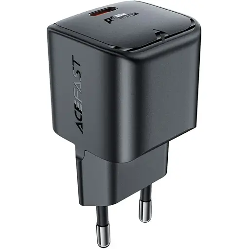 Зарядний пристрій Acefast A77 mini Type-C PD30W GaN чорний - фото 1
