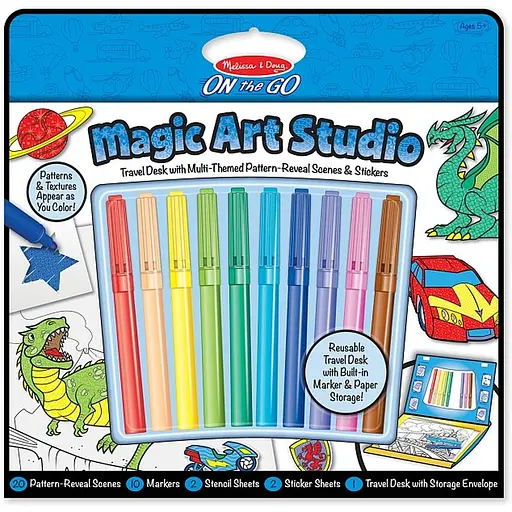 Набір для хлопчиків Melissa & Doug Розмальовка, наліпка, трафарет (MD5240)