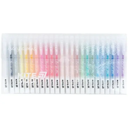 Ручки акрилові Kite Creative набір 24 шт. (K-1296) - фото 2