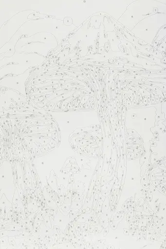 Набір для розпису по номерах "Грибна ніч" 40*50 см, IDEA2-GX47450, ТМ "99IDEAS" - фото 7