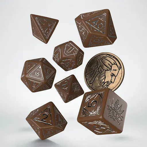Набор кубиков The Witcher Dice Set. Geralt - Roach's Companion , 7 шт. (SWGE3V) - фото 2