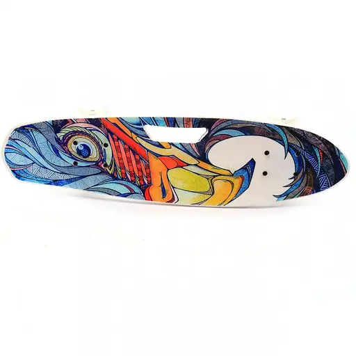 Скейт пенни борд круизер с ручкой Best Board, PU колеса, светящиеся, доска 65 см, C40311 (в ассортименте) - фото 7