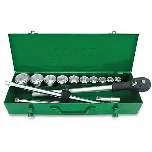 Комплект головок з тріскачкою 3/4 14 од. (6-гр.) Toptul hoz0007843 - фото 1