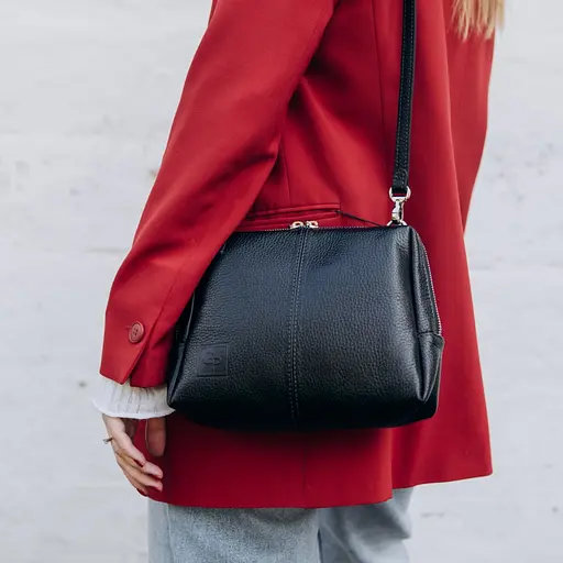 Сумка женская через плечо Grande Pelle 23х17х7 см sum0028549 - фото 7