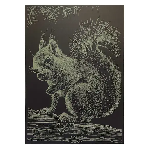Гравюра А4 "Белка" ГрА4-1з эконом вариант в пакете 29,7х21 см